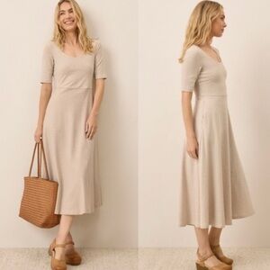 Pact Women’s Organic Cotton Fit And Flare Midi Dress Size XL